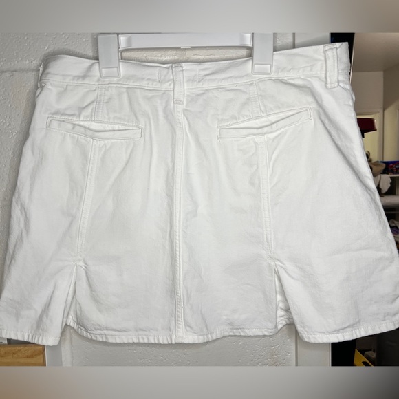 Madewell denim Pleated Mini Skirt in Tile White size 30 - Picture 2 of 3